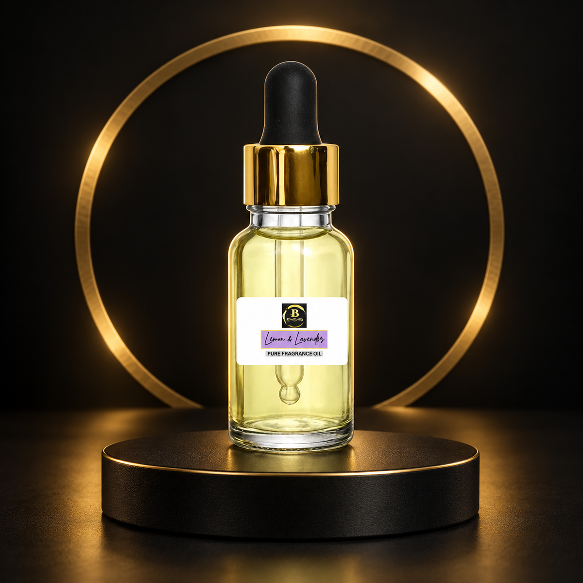 Oils collection at Boutique Aroma in black and gold