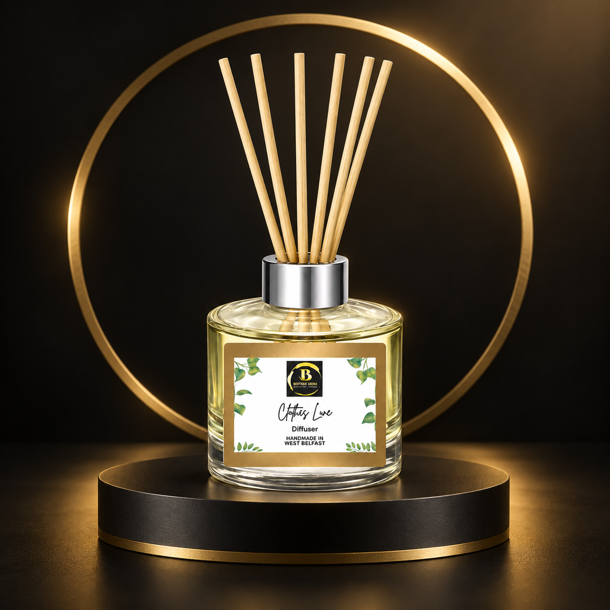 Reed Diffusers collection at Boutique Aroma in black and gold