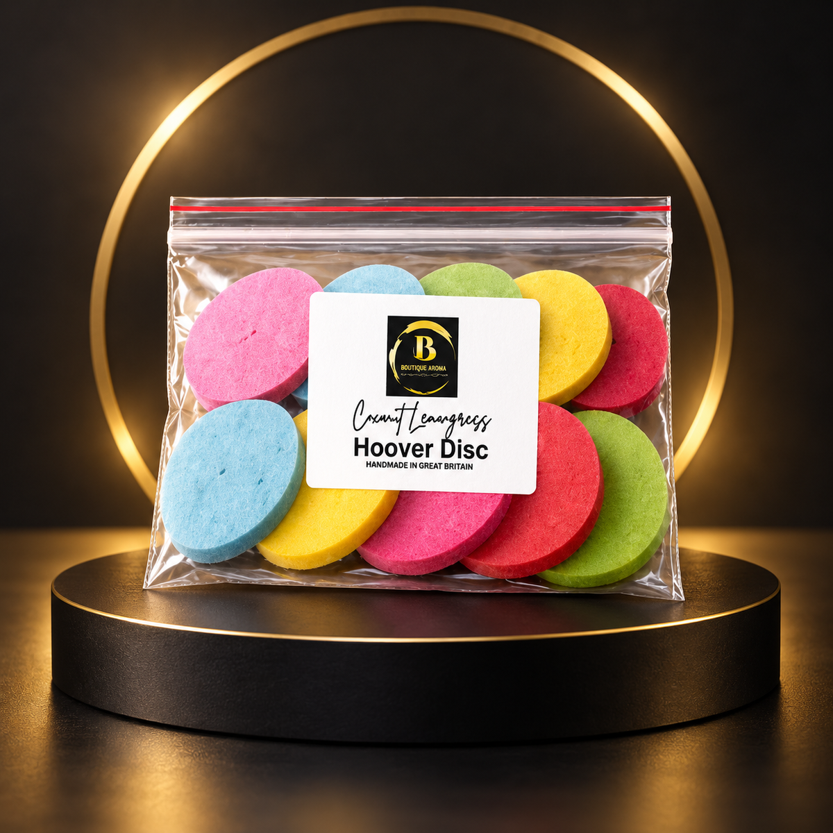 Hoover Discs collection at Boutique Aroma in black and gold