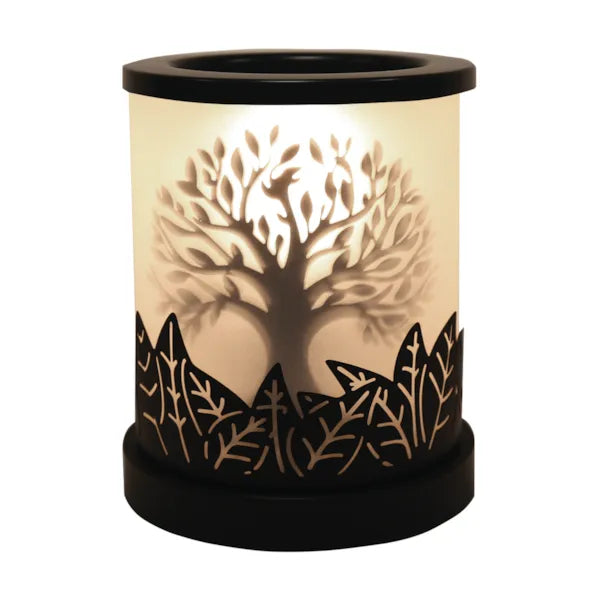Electric Melter Tree Of Life Black 15cm | Boutique Aroma