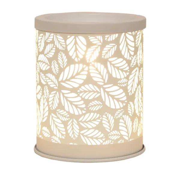 Electric Melter Leaves White 13cm | Boutique Aroma