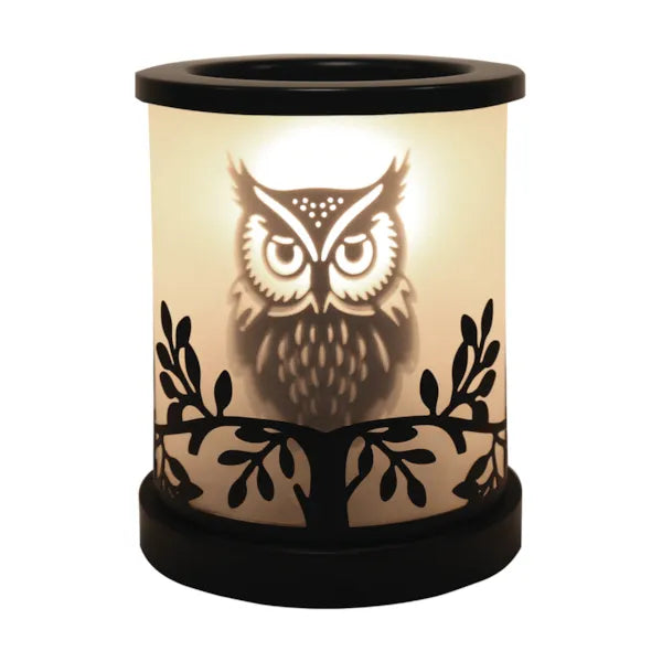 Electric Melter Owl Black 15cm | Boutique Aroma