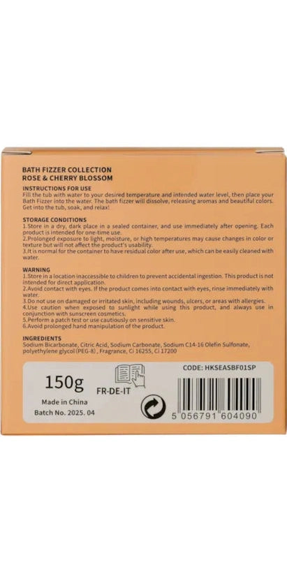 Hello Kitty Rose & Cherry Blossom Bath Fizzer 150g – product image 3 | Boutique Aroma