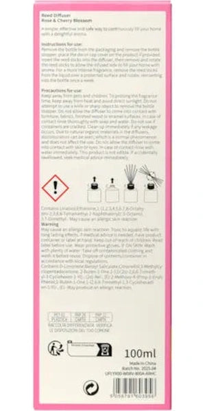 Hello Kitty Rose & Cherry Blossom Reed Diffuser 100ml – product image 2 | Boutique Aroma