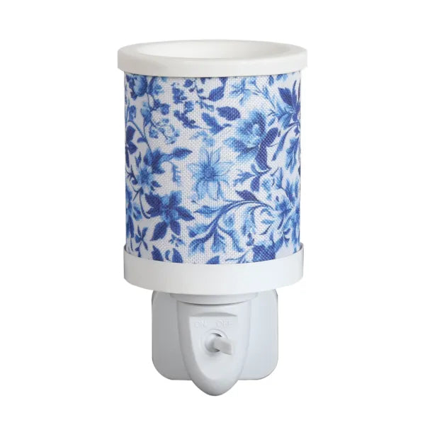 Plug In Melter Blue & White Floral 14cm | Boutique Aroma