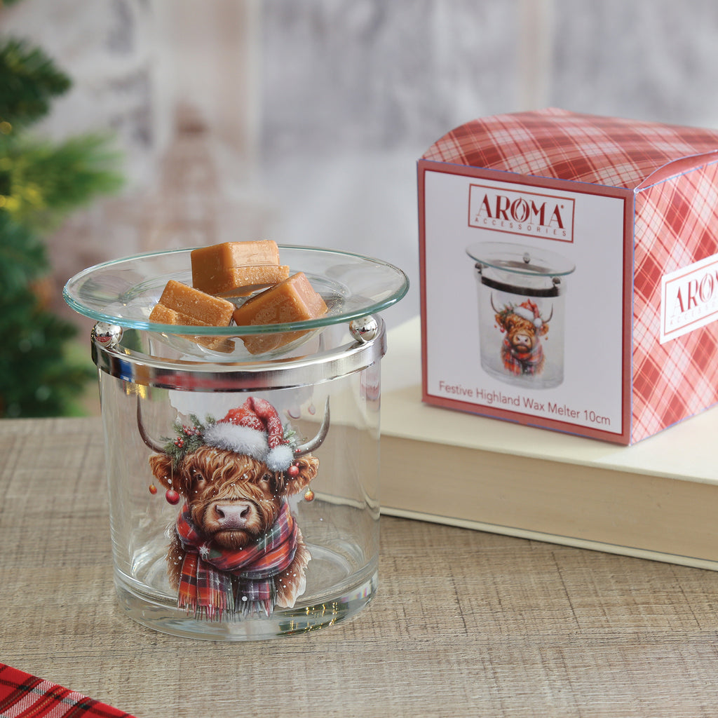 Festive Highland Cow Melter 10cm