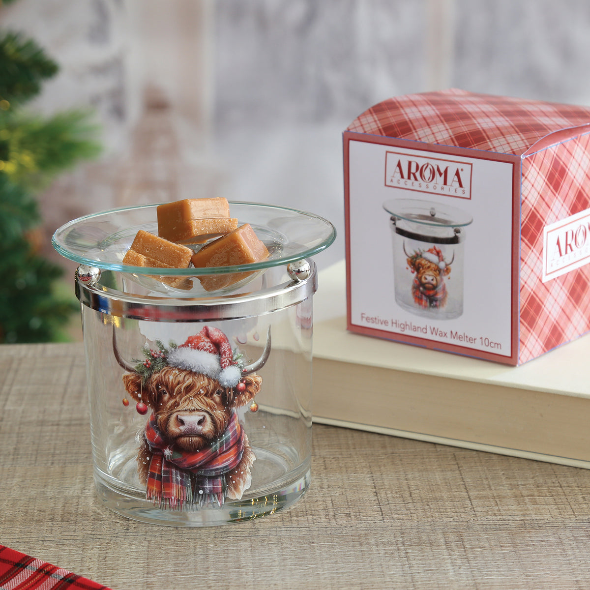 Festive Highland Cow Melter 10cm