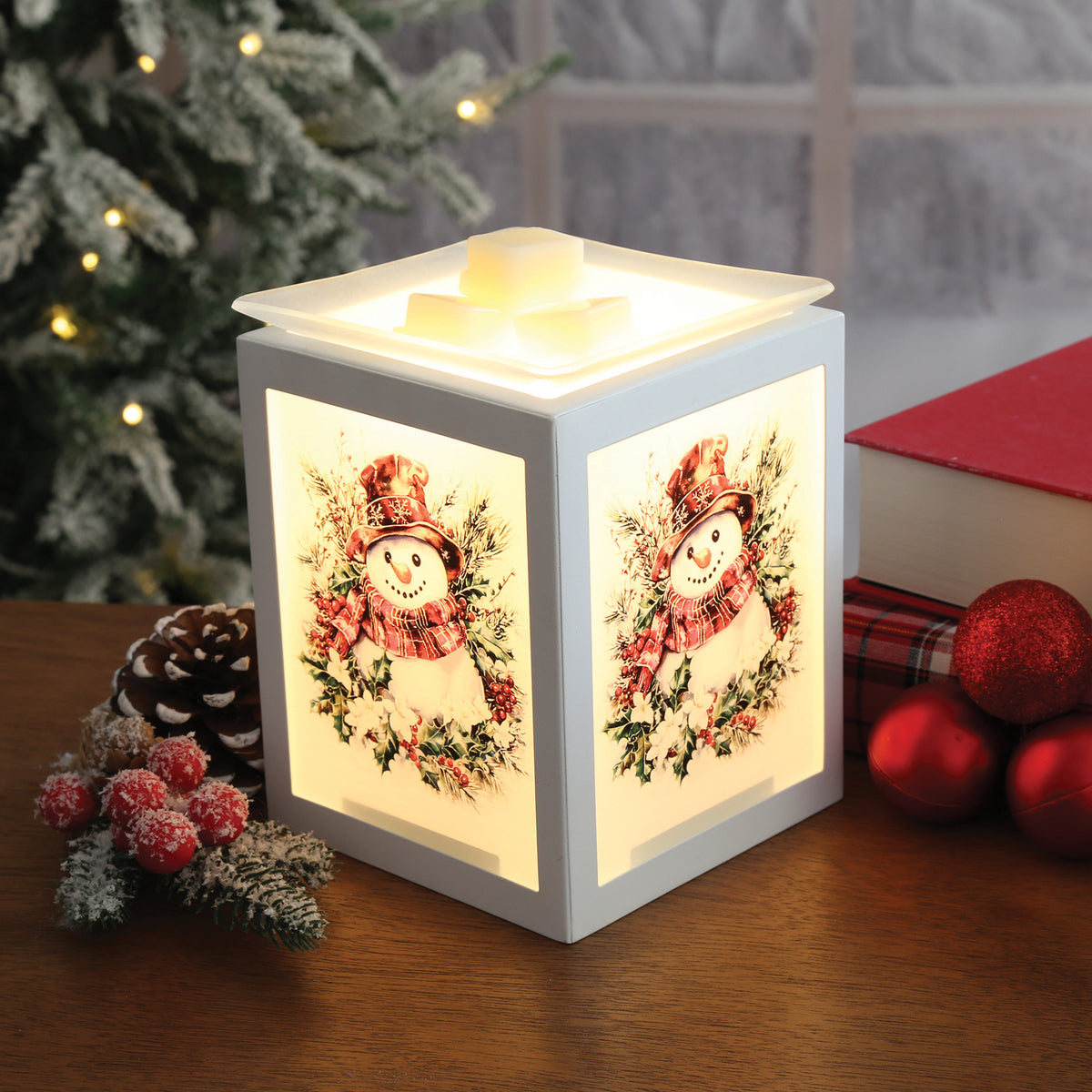 Electric Melter Snowman 14cm