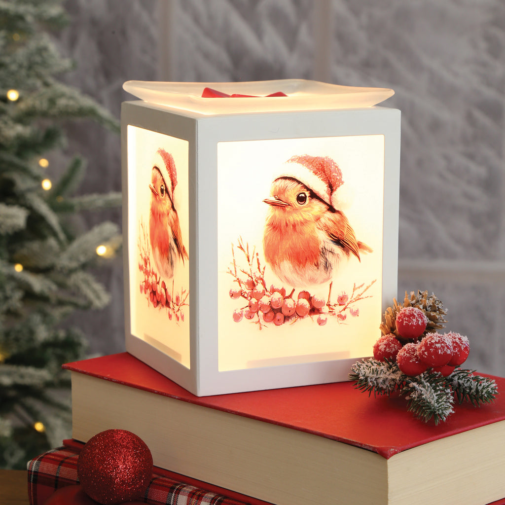 Electric Melter Christmas Robin 14cm