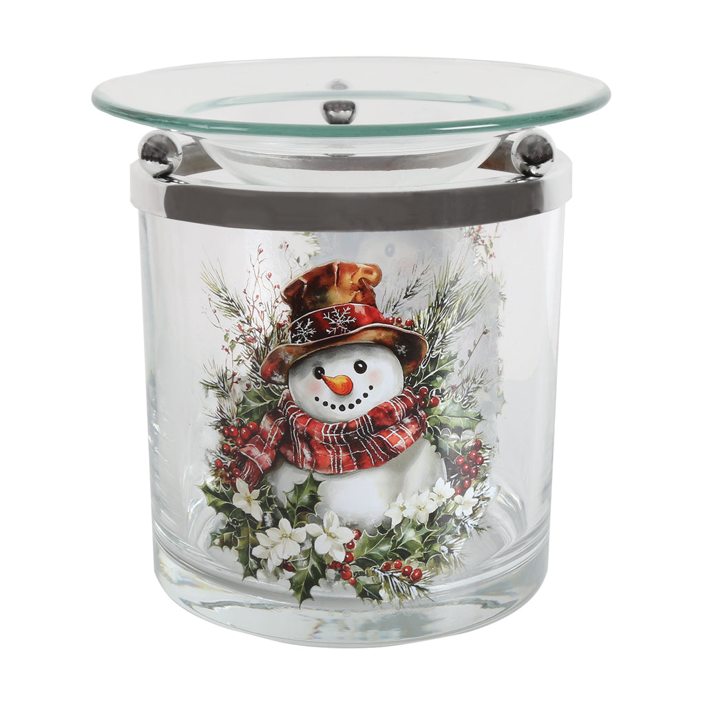 Tealight Wax Melter Festive Snowman 10cm