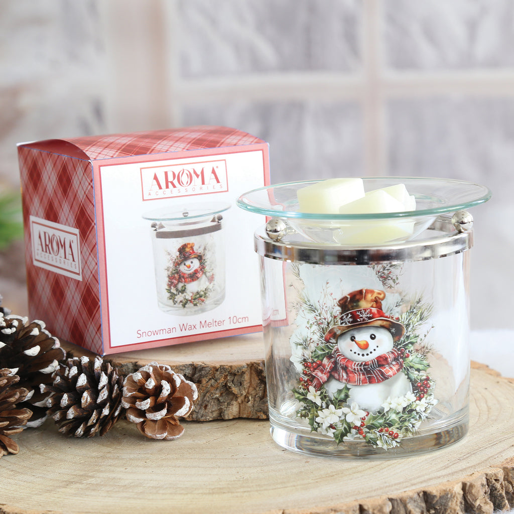 Tealight Wax Melter Festive Snowman 10cm