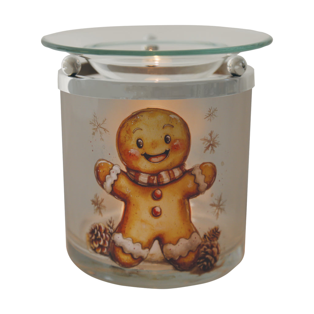 Tealight Wax Melter Gingerbread Man 10cm