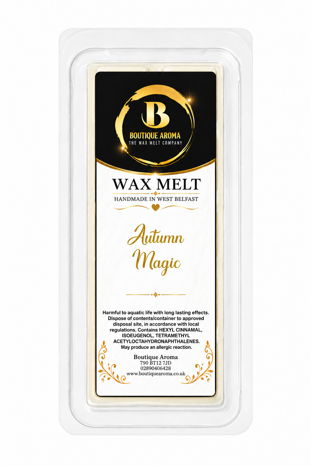 AUTUMN MAGIC WAX MELTS Boutique Aroma wax melt packaging