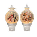 Christmas Designs Night Light Spinner 19cm – 2 Assorted