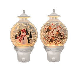 Christmas Designs Night Light Spinner 19cm – 2 Assorted