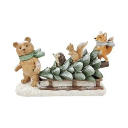 LED Animals & Sleigh 27x16cm