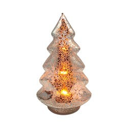 LED Antique Glass Tree 11x19cm