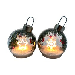 LED Berry Bauble 10x13cm – 2 Assorted