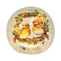 LED Crackle Ball Robins 15cm
