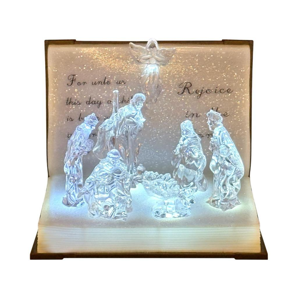 LED Nativity Book 19x16cm