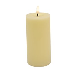 LED Pillar Candle Ivory 15cm