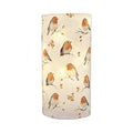 LED Robin on Branch Glitter Column 18cm