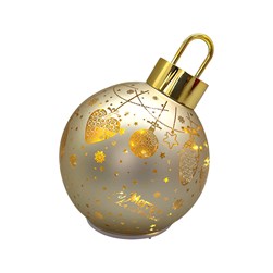 LED Rotating Bauble Gold 15cm