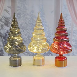 LED Rotating Tree Red 39cm