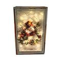 LED Snowman Stained Glass 21cm