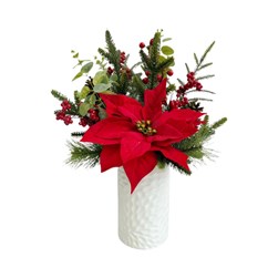 Red Poinsettia Vase 51cm