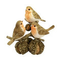 Christmas Robins On Branch 12cm