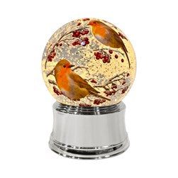 LED Robin Globe Spinner 16cm