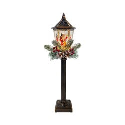 LED Santa Lamp Post Spinner 55cm