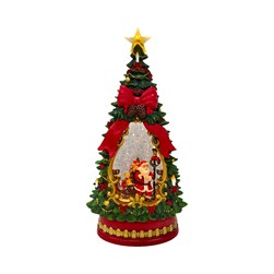 LED Santa Tree Spinner 34cm