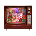 LED Santa TV Spinner 25x20cm